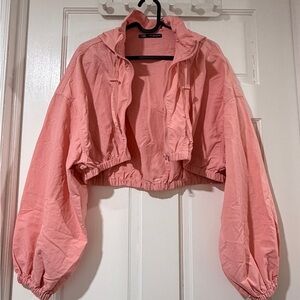 Zara Coral Bomber Jacket